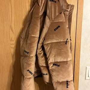 Pink tan women’s large jacket